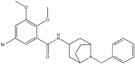 exo-5-Bromo-2,3-dimethoxy-N-(8-(phenylmethyl)-8-azabicyclo(3.2.1)oct-3 -yl)benzamide Structural