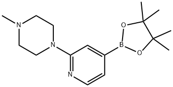 1-METHYL-5-[4-(4,4,5,5-TETRAMETHYL-1,3,2-DIOXABOROLAN-2-YL)PYRIDIN-2-YL]PIPERAZINE Structural