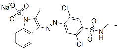 sodium 3-[[2,5-dichloro-4-[(ethylamino)sulphonyl]phenyl]azo]-2-methyl-1H-indolesulphonate Structural