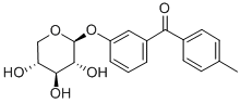 (4-Methylphenyl)(3-(beta-D-xylopyranosyloxy)phenyl)methanone Structural