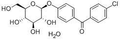 (4-Chlorophenyl)(4-(beta-D-glucopyranosyloxy)phenyl)methanone hemihydr ate Structural