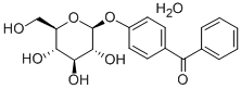 (4-(beta-D-Glucopyranosyloxy)phenyl)phenylmethanone hemihydrate Structural