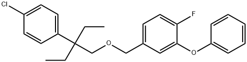 Benzene, 4-((2-(4-chlorophenyl)-2-ethylbutoxy)methyl)-1-fluoro-2-pheno xy- Structural