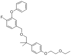 4-[[2-[4-(2-ethoxyethoxy)phenyl]-2-methyl-propoxy]methyl]-1-fluoro-2-p henoxy-benzene Structural