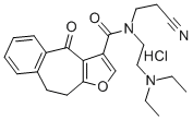 4H-Benzo(4,5)cyclohepta(1,2-b)furan-3-carboxamide, 9,10-dihydro-N-(2-c yanoethyl)-N-(2-(diethylamino)ethyl)-4-oxo-, monohydrochloride