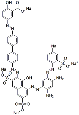 5-[[4'-[[8-[[2,4-Diamino-5-[(4-sodiosulfophenyl)azo]phenyl]azo]-1-hydroxy-3,6-bis(sodiosulfo)-2-naphthalenyl]azo][1,1'-biphenyl]-4-yl]azo]-2-hydroxybenzoic acid sodium salt