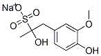 sodium alpha,4-dihydroxy-3-methoxy-alpha-methylbenzeneethanesulphonate Structural