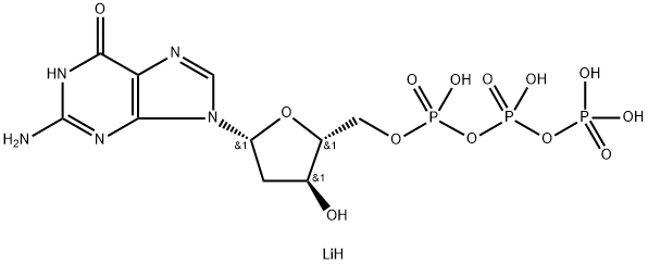 Guanosine 5'-(tetrahydrogen triphosphate), 2'-deoxy-, tetralithium salt Structural