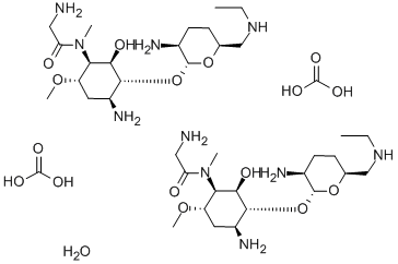 4-Amino-1-[(aminoacetyl)methylamino]-3-O-[2-amino-2,3,4,6-tetradeoxy-6-(ethylamino)-α-D-erythro-hexopyranosyl]-1,4,5-trideoxy-6-O-methyl-L-chiro-inositol