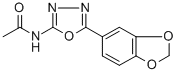 Acetamide, N-(5-(1,3-benzodioxol-5-yl)-1,3,4-oxadiazol-2-yl)- Structural