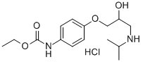 Carbamic acid, (4-(2-hydroxy-3-((1-methylethyl)amino)propoxy)phenyl)-,  ethyl ester, monohydrochloride Structural