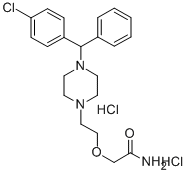 Acetamide, 2-(2-(4-((2-chlorophenyl)phenylmethyl)-1-piperazinyl)ethoxy )-, dihydrochloride Structural