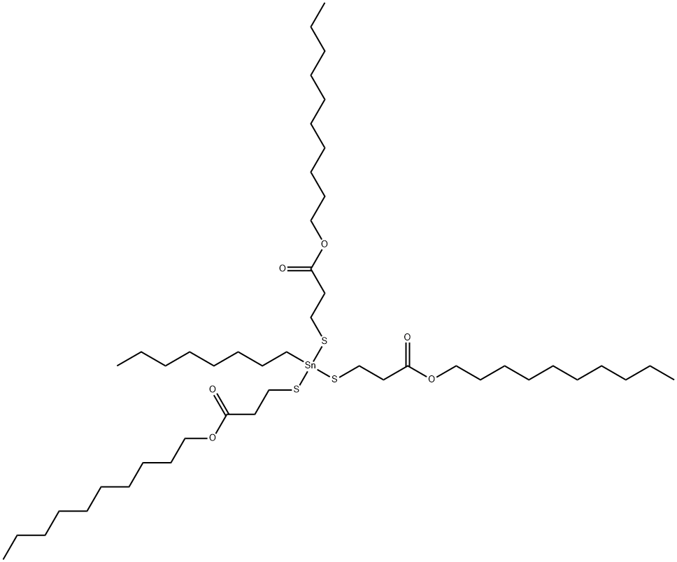 decyl 5-[[3-(decyloxy)-3-oxopropyl]thio]-5-octyl-9-oxo-10-oxa-4,6-dithia-5-stannaicosanoate Structural