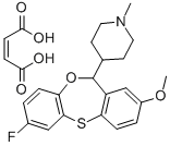 Piperidine, 4-(7-fluoro-2-methoxy-11H-dibenz(b,e)(1,4)oxathiepin-11-yl )-1-methyl-, (Z)-2-butenedioate (1:1)