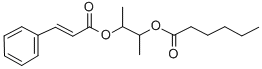 1-Methyl-2-((1-oxo-3-phenyl-2-propenyl)oxy)propyl hexanoate Structural