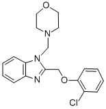 1H-Benzimidazole, 2-((2-chlorophenoxy)methyl)-1-(4-morpholinylmethyl)-