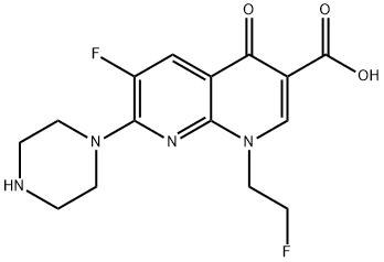 1,8-Naphthyridine-3-carboxylic acid, 1,4-dihydro-6-fluoro-1-(2-fluoroe thyl)-4-oxo-7-(1-piperazinyl)-