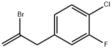 2-BROMO-3-(4-CHLORO-3-FLUOROPHENYL)-1-PROPENE Structural