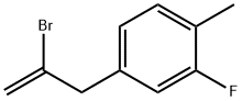 2-Bromo-3-(3-fluoro-4-methylphenyl)prop-1-ene Structural