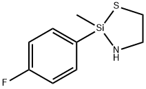 1-Thia-3-aza-2-silacyclopentane, 2-(p-fluorophenyl)-2-methyl- Structural