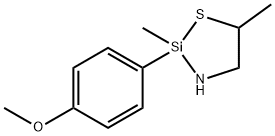 1-Thia-3-aza-2-silacyclopentane, 2,5-dimethyl-2-(p-methoxyphenyl)- Structural