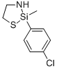 1-Thia-3-aza-2-silacyclopentane, 2-(p-chlorophenyl)-2-methyl- Structural