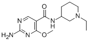 2-Amino-N-(1-ethyl-3-piperidyl)-4-methoxy-5-pyrimidinecarboxamide