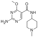 2-Amino-4-methoxy-N-(1-methyl-4-piperidinyl)-5-pyrimidinecarboxamide Structural