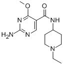 2-Amino-N-(1-ethyl-4-piperidyl)-4-methoxy-5-pyrimidinecarboxamide