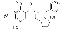 5-Pyrimidinecarboxamide, N-((1-benzyl-2-pyrrolidinyl)methyl)-4-methoxy -, dihydrochloride, hydrate Structural