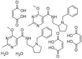 5-Pyrimidinecarboxamide, N-((1-benzyl-2-pyrrolidinyl)methyl)-4-methoxy -2-methyl-, maleate, hydrate (2:3:2)