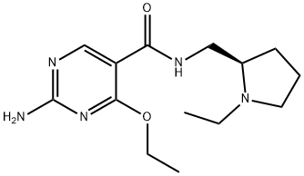 5-Pyrimidinecarboxamide, 2-amino-4-ethoxy-N-((1-ethyl-2-pyrrolidinyl)m ethyl)-, (R)-(+)-