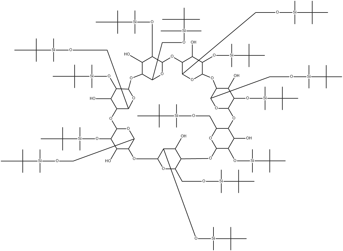 Heptakis-(2,6-di-O-tert.-Butyldimethylsilyl)-beta-Cyclodextrin Structural