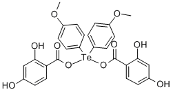 Bis(p-methoxyphenyl)di-beta-resorcylatotellurium