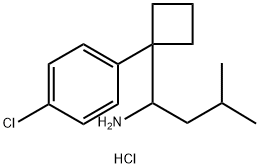 1-[1-(4-Chlorophenyl)cyclobutyl]-3-methylbutylamine hydrochloride Structural