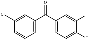 3-CHLORO-3',4'-DIFLUOROBENZOPHENONE Structural