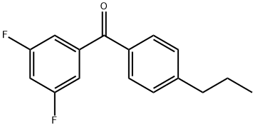 3,5-DIFLUORO-4'-N-PROPYLBENZOPHENONE Structural