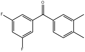 3,5-DIFLUORO-3',4'-DIMETHYLBENZOPHENONE Structural