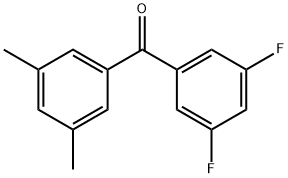 3,5-DIFLUORO-3',5'-DIMETHYLBENZOPHENONE Structural