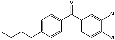 4-N-BUTYL-3',4'-DICHLOROBENZOPHENONE Structural