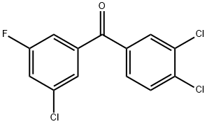 5-FLUORO-3,3',4'-TRICHLOROBENZOPHENONE Structural