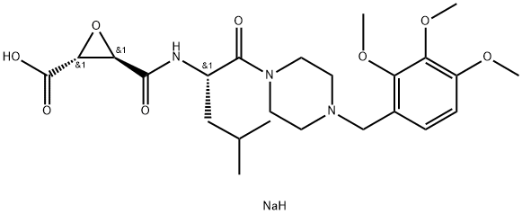 Oxiranecarboxylic acid, 3-(((3-methyl-1-((4-((2,3,4-trimethoxyphenyl)m ethyl)-1-piperazinyl)carbonyl)butyl)amino)carbonyl)-, monosodium salt,  (2R-(2-alpha,3-beta(S*)))-