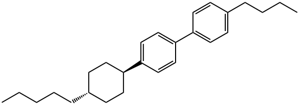 trans-4-butyl-4'-(4-pentylcyclohexyl)-1,1'-biphenyl Structural