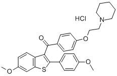 6-METHOXY-2-(4-METHOXY PHENYL)-BENZO[B]THIEN-3-YL][4-[2-(1-[PIPERIDINYL)ETHOXY]PHENYL]METHANONE HYDROCHLORIDE