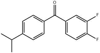 3,4-DIFLUORO-4'-ISO-PROPYLBENZOPHENONE Structural