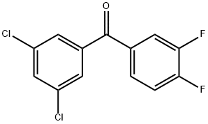 3,5-DICHLORO-3',4'-DIFLUOROBENZOPHENONE Structural