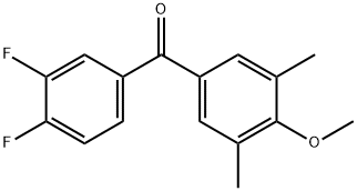 3,4-DIFLUORO-3',5'-DIMETHYL-4'-METHOXYBENZOPHENONE Structural