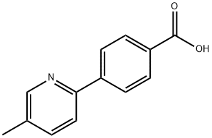 4-(5-Methyl-2-pyridinyl)benzoic acid Structural