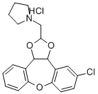 Pyrrolidine, 1-((5-chloro-3a,12b-dihydrodibenzo(b,f)-1,3-dioxolo(4,5-d )oxepin-2-yl)methyl)-, hydrochloride