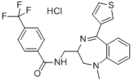 Benzamide, N-((2,3-dihydro-1-methyl-5-(3-thienyl)-1H-1,4-benzodiazepin -2-yl)methyl)-4-(trifluoromethyl)-, monohydrochloride